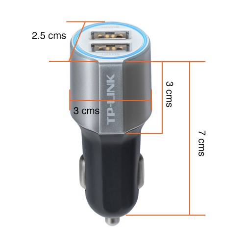 Cargador celular auto 2 USB 2.4A TP-Link CP220