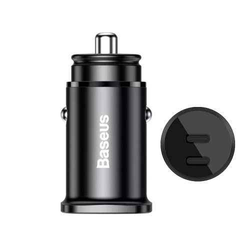 Cargador Auto Doble USB C 30W Baseus Cargador Auto Doble USB C 30W Baseus