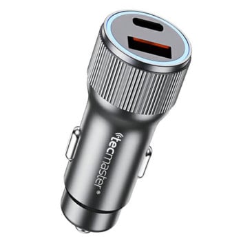 Cargador Automóvil USB C y USB Máx 42.5W