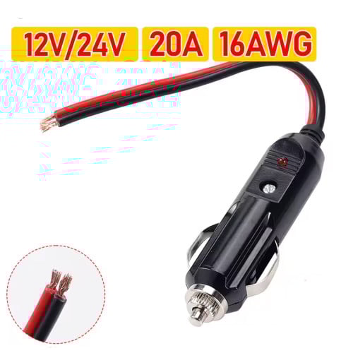 Adaptador encendedor Enchufe auto 12v 24v con Fusible