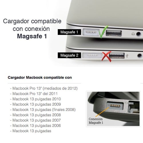 Cargador para Macbook Pro 13 60W Magnetico