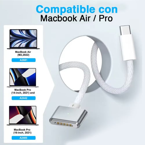 Cable USB C a Magsafe 3 para Macbook Cable USB C a Magsafe 3 para Macbook