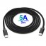 Cable USB tipo C a USB tipo C hasta 5A 60W 2 mts