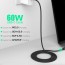 Cable USB tipo C a USB tipo C hasta 5A 60W 2 mts