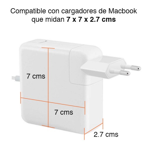 Protector Cargador Macbook Pro 60W silicona blanco Protector Cargador Macbook Pro 60W silicona blanco