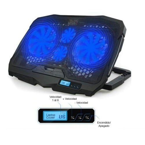 Ventilador notebook ajustable 4 ventiladores 