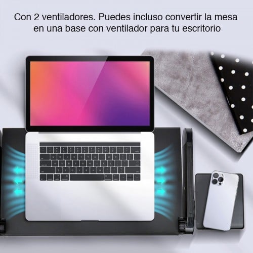 Mesa para Notebook cama plegable con ventilador