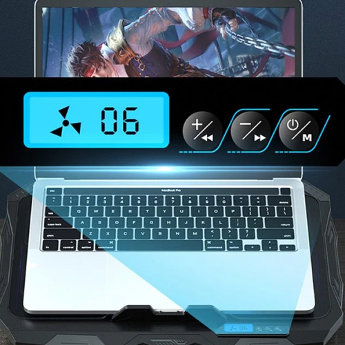 Ventilador notebook ajustable 4 ventiladores Ventilador notebook ajustable 4 ventiladores