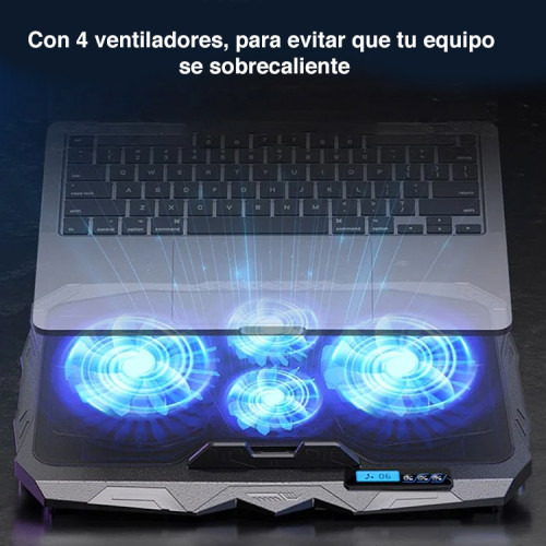 Ventilador notebook ajustable 4 ventiladores Ventilador notebook ajustable 4 ventiladores