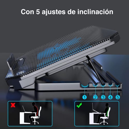 Ventilador notebook Base 2 ventiladores NW-638F Ventilador notebook Base 2 ventiladores NW-638F