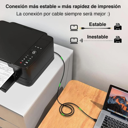 Cable USB 2.0 a Plug-B impresora 1.5 metros Cable USB 2.0 a Plug-B impresora 1.5 metros