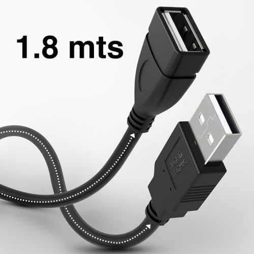 Cable extensión USB 2.0 macho hembra 1.8 metros Cable extensión USB 2.0 macho hembra 1.8 metros