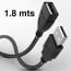 Cable extensión USB 2.0 macho hembra 1.8 metros