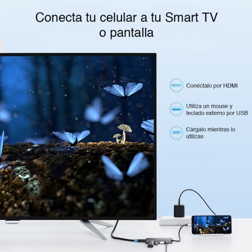 Adaptador Usb Tipo C Hub HDMI Mac Notebook Vention