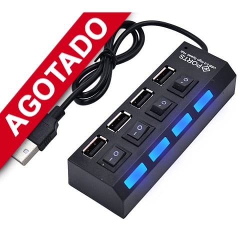 Hub USB 2.0 duplicador 4 puertos Notebook Macbook