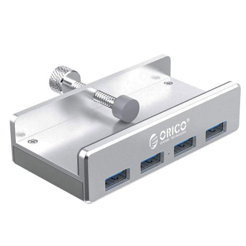 Hub 4 Usb 3.0 Aluminio con prensa plateado Hub 4 Usb 3.0 Aluminio con prensa plateado