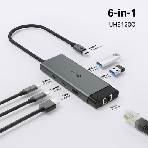 Docking USB C a HDMI RJ45 USB 3.0 100W