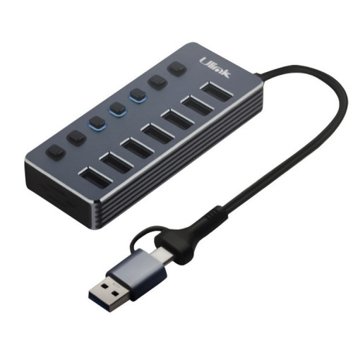 Hub USB C con adaptador USB a 7 Puertos USB 3.0 Hub USB C con adaptador USB a 7 Puertos USB 3.0