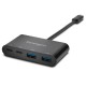 Hub USB C a USB C y USB 3.0 Kensington CH1000