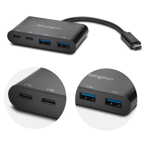 Hub USB C a USB C y USB 3.0 Kensington CH1000