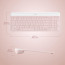 Teclado rosado Logitech con mouse inalámbrico 