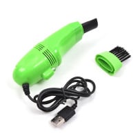 Aspiradora USB para teclado con cepillo y luz