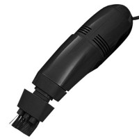 Aspiradora USB para teclado con cepillo y luz