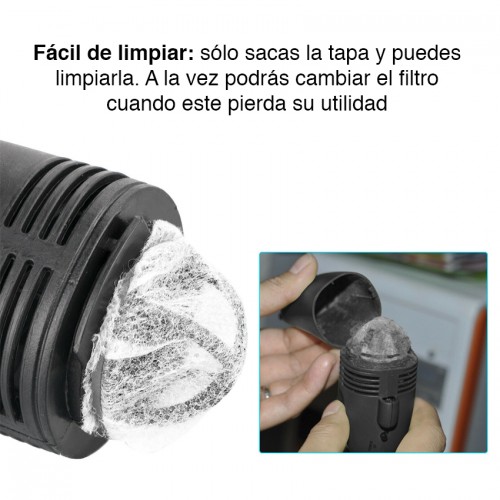 Aspiradora USB para teclado con cepillo y luz