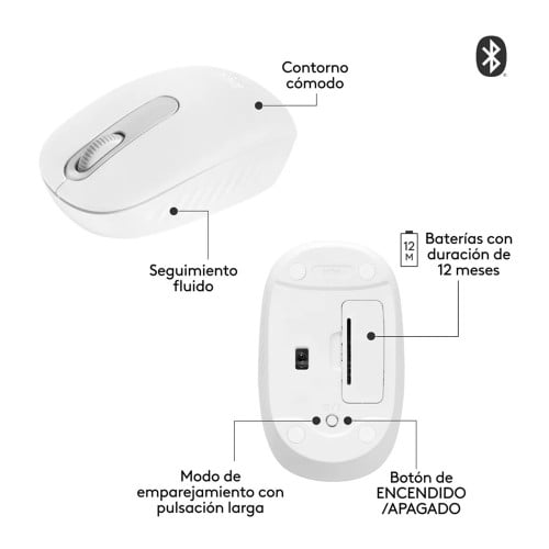 Mouse Bluetooth Blanco Logitech M196