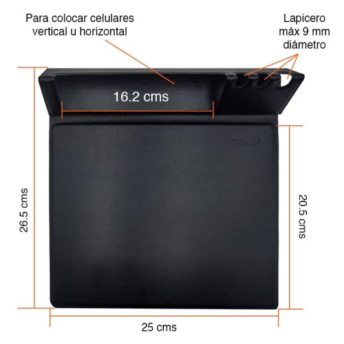 Mouse Pad con soporte celular y lapicero