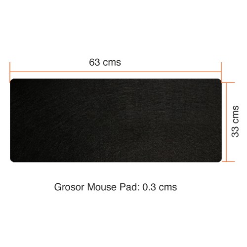Mouse Pad XL rectangular 63 x 33 cms Negro