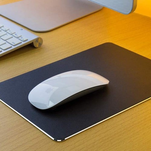 Mouse Pad Reversible Aluminio y Cuero PU NW-A20