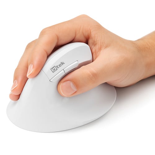 Mouse vertical inalámbrico blanco bluetooth y 2.4Ghz Mouse vertical inalámbrico blanco bluetooth y 2.4Ghz