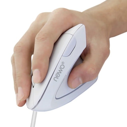 Mouse Vertical Ergonómico Cable USB Blanco