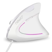 Mouse Vertical Ergonómico Cable USB Blanco