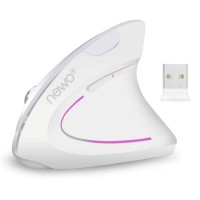 Mouse Vertical Ergonómico Inalámbrico Blanco