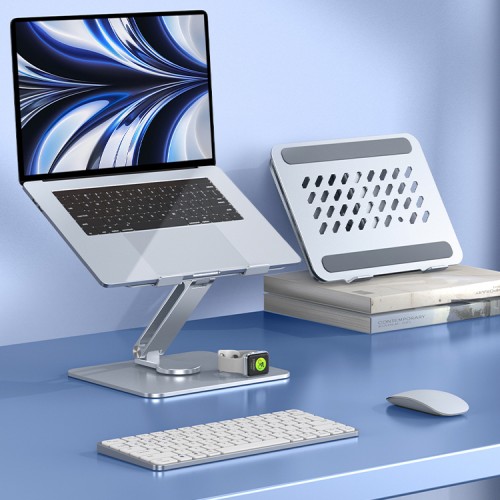 Soporte Notebook Giratorio aluminio ajustable hasta 15.6"