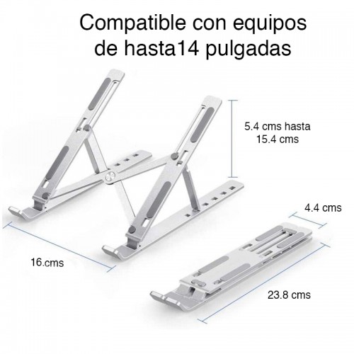 Soporte Plegable Notebook y Macbook 14" Aluminio 