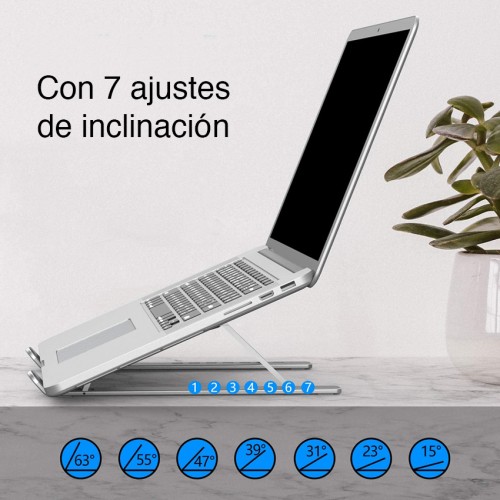 Soporte Plegable Notebook y Macbook Aluminio 14" NW-A11