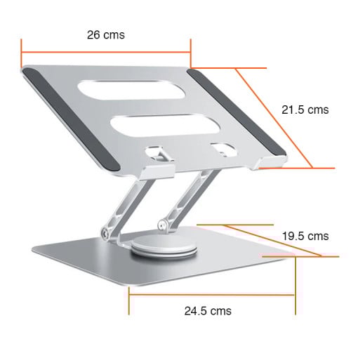 Soporte Notebook Giratorio aluminio ajustable 15.6"