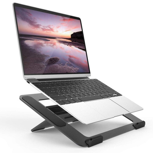 Soporte Notebook Macbook aluminio Negro ajustable Soporte Notebook Macbook aluminio Negro ajustable