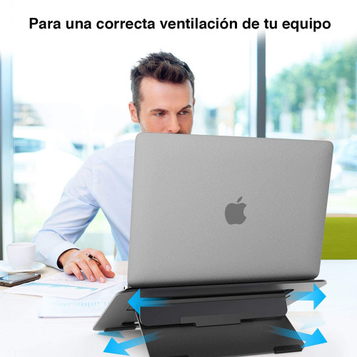 Soporte Notebook Macbook aluminio Negro ajustable Soporte Notebook Macbook aluminio Negro ajustable