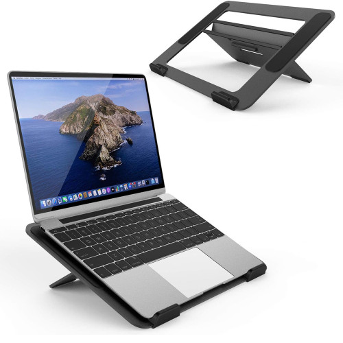 Soporte Notebook Macbook aluminio Negro ajustable Soporte Notebook Macbook aluminio Negro ajustable