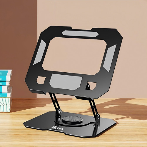 Soporte Notebook Giratorio aluminio negro ajustable 17"