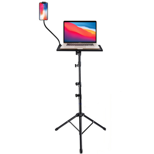 Atril Trípode Notebook ajustable y soporte celular