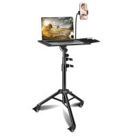 Atril Notebook ajustable y soporte celular con ruedas	