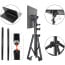 Atril Notebook ajustable y soporte celular con ruedas	