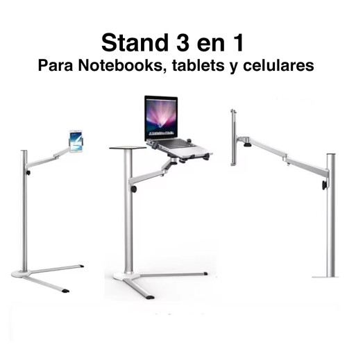Stand para Notebook Tablet Smartphone aluminio 105 cms Stand para Notebook Tablet Smartphone aluminio 105 cms