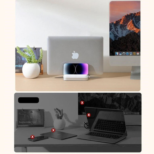 Soporte vertical Notebook Macbook ajustable escritorio Soporte vertical Notebook Macbook ajustable escritorio