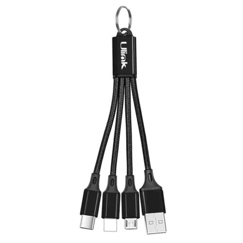 Llavero cables carga rápida USB C Micro USB Llavero cables carga rápida USB C Micro USB